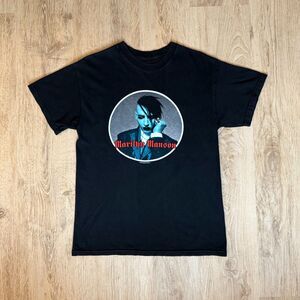 Marilyn Manson Against All Gods Tour Tee 2004 Black Red Graphic Shirt Size S